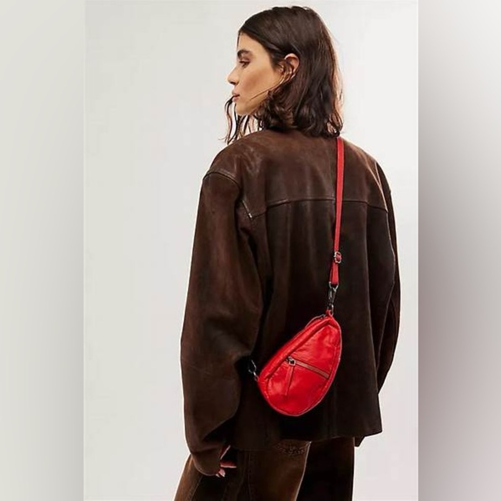 Red Free People Crossbody Bag